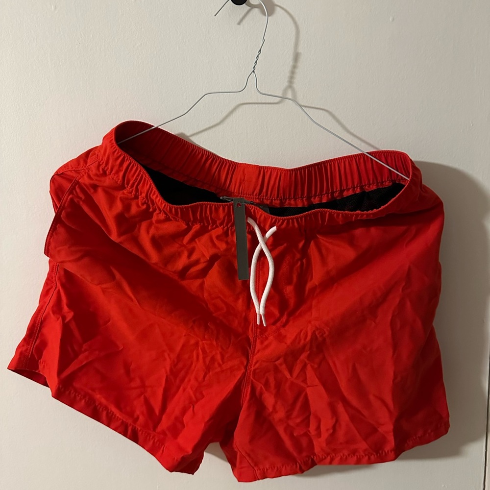 ASOS Red Swim Trunks - 3in inseam - Men’s Medium. Never worn. Tags still on.